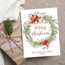 Elegant Poinsettias och Greenery non-Photo