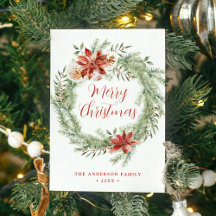 Elegant Poinsettias och Greenery non-Photo