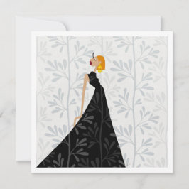 Elegant Poise Glam Fashion Art Card Anteckningskort