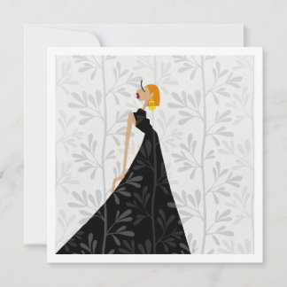 Elegant Poise Glam Fashion Art Card Anteckningskort