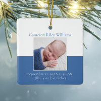 Elegant Pojke Newborn Photo Blue-julgåva