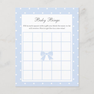 Elegant Polka Dots Baby Pojke Duscht Baby Bingo Sp
