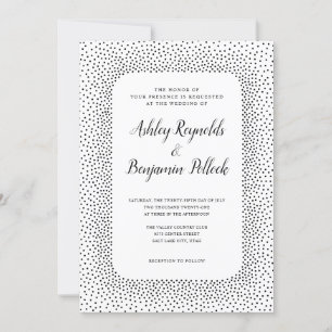 Elegant Polka dots bröllopsinbjudan Inbjudningar