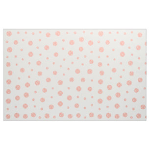 Elegant polka dots - mjuk rosa guld- vit tyg
