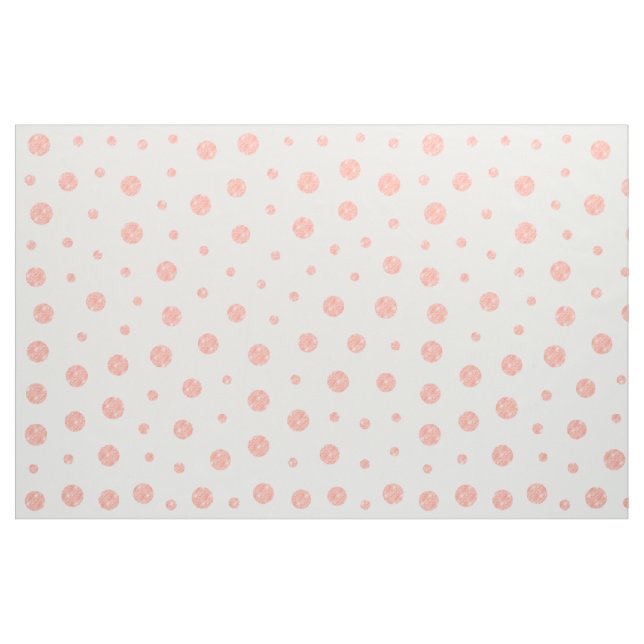 Elegant polka dots - mjuk rosa guld- vit tyg (Fat Quarter)