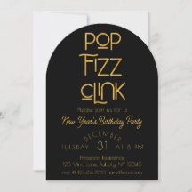 Elegant Pop Fizz Clink - nyårskontakt Födelsedagsf