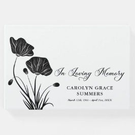 Elegant poppies i överklockningsminnesfack gästböcker