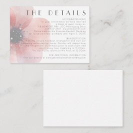 Elegant  Poppy Bröllop Information Grått-hölje Tilläggskort