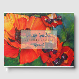 Elegant Poppy Flowers Vacation Rental Guest Bok