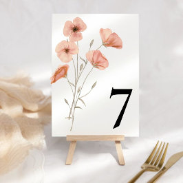 Elegant Poppy Meadow Orange Flowers Bordsnummer