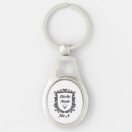Elegant popular Golf keychain 2026 Ovalt Silverfärgad Nyckelring