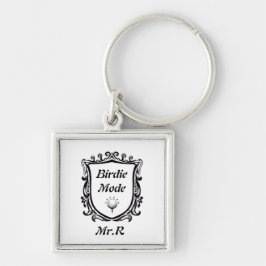 Elegant popular keychain popular 2026 fyrkantig silverfärgad nyckelring