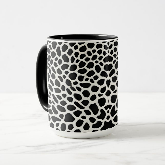 Elegant Popular Luxury White Leopard Collection Mugg (Framsida vänster)