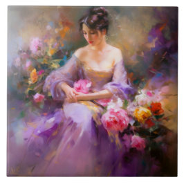 Elegant Portrait Kakelplatta