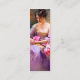 Elegant Porträtt bokmärke Mini Visitkort