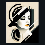 Elegant Porträtt Illustration Snyggt Art. Poster<br><div class="desc">Vi presenterar vår "Elegant Woman Porträtt Illustration Snyggt Art Poster - ett mästerverk som kapslar in det väsentliga i tidlös elegans och sofistikering. Poster visar en förtjusande illustration av en elegant och en snyggt kvinna som fångar andan i den glamorösa Art Deco-perioden. Det är en visuell fest som förvandlar allt...</div>