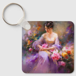 Elegant Porträtt Nyckelring