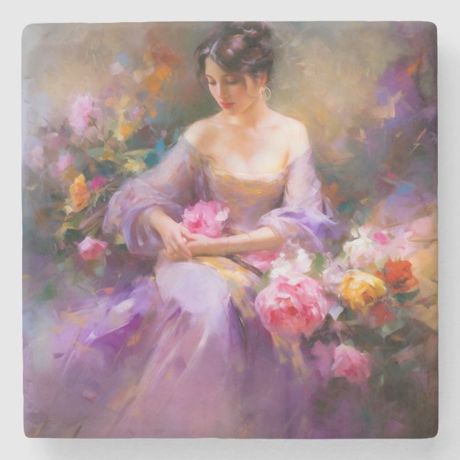 Elegant Porträtt Stenunderlägg (Framsidan)