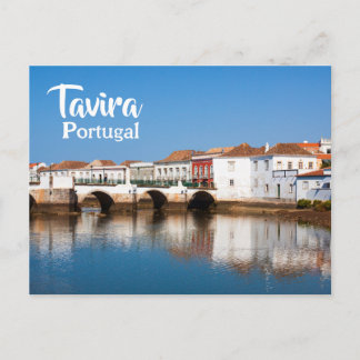 Elegant Portugal Romersk bro i Tavira Vykort