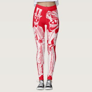 Elegant Posada par Skeletons White Bones Ed. Leggings
