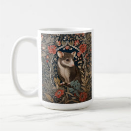 Elegant Possum William Morris Inspired Blommigt Kaffemugg
