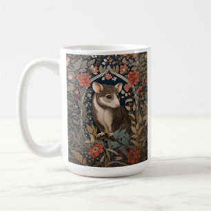 Elegant Possum William Morris Inspired Blommigt Kaffemugg