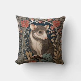 Elegant Possum William Morris Inspired Blommigt Kudde