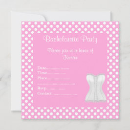 ELEGANT POT ROSA BACHELORETTE PARTY INBJUDAN