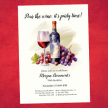 Elegant Pour the Vin Thned 50:e Födelsedagsfesten