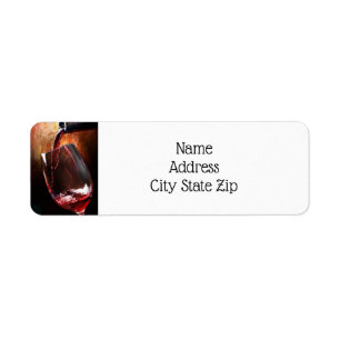 **ELEGANT POUR VIN**-ADRESSETIKETTERNA RETURADRESS ETIKETT