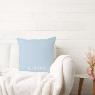 Elegant Powder Blue Personlig Namn - Kudde