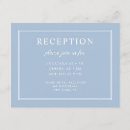 Elegant Powder Blue Wedding Reception Tilläggskort