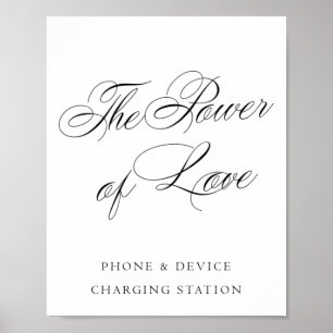 Elegant Power of Kärlek Charge Station Black Scrip Poster