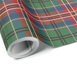 Elegant Pput Red Grönt Rustic Tartan Presentpapper