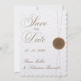 Elegant Präglad Save the Date Bröllopsinbjudan Inbjudningar