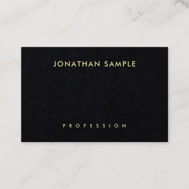 Elegant Premium Black Guld-stil - modern design Visitkort (Framsida)