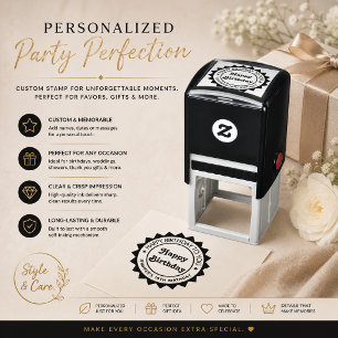 Elegant Premium Födelsedag Självbläckande Stämpel