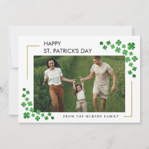 Elegant Premium Lucky St. Patrick's Day Foto Julkort