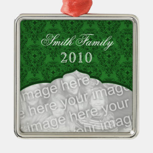 Elegant Premium Square Ornament för julmäklare