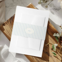Elegant Preppy Fransk Blå Ränder Monogram