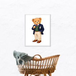 Elegant Preppy Polo Teddybjörn Poster