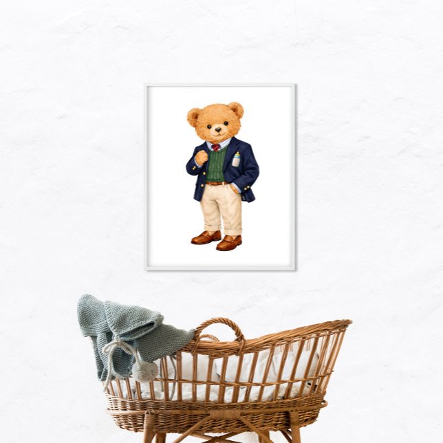 Elegant Preppy Polo Teddybjörn Poster (Skapare uppladdad)