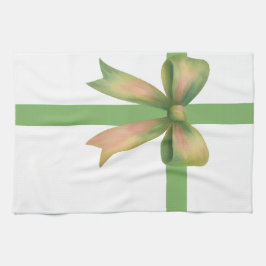 Elegant presentbåge – modern juldesign kökshandduk
