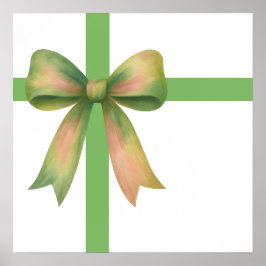 Elegant presentbåge – modern juldesign poster