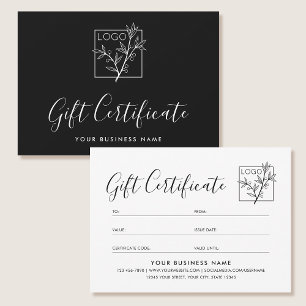 Elegant presentbrevskundlogotyp script svart