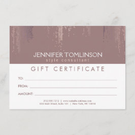 Elegant presentkort för konfetti Rain Mönster