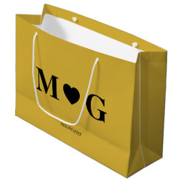 Elegant presentpåse med eget monogram för par