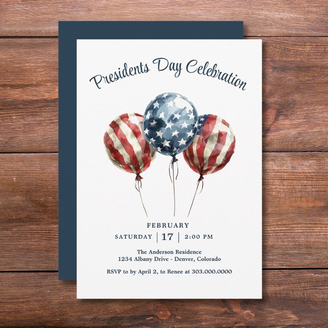 Elegant President's Day-fest Inbjudningar (Skapare uppladdad)