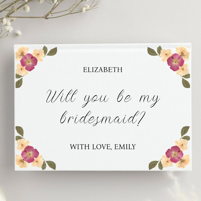 Elegant Pressade Wildblomsterbridesmaid-Frieri Kort (Skapare uppladdad)