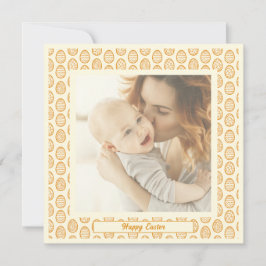 Elegant Pretty Pastel Chic Photo Happy Easter Eggs Julkort